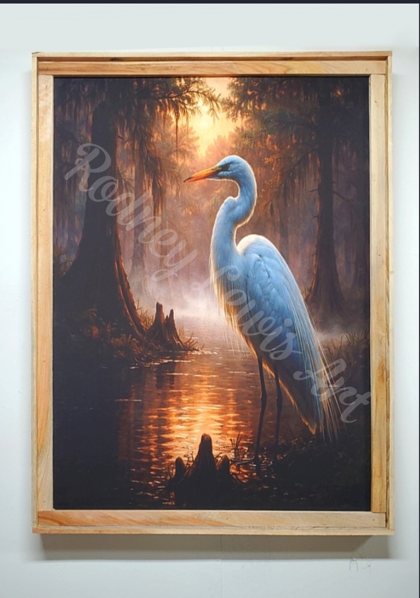 Morning on the Bayou (Great Egret)